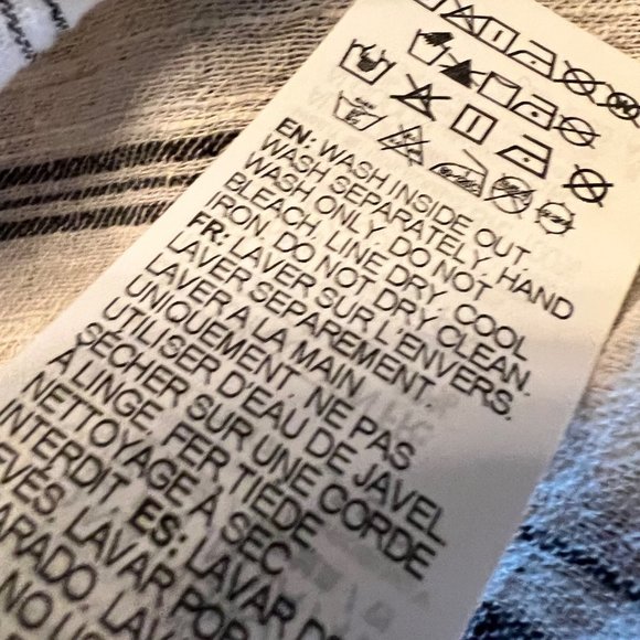 Billabong Grey Stripe Tunic/Coverup M - Picture 13 of 13